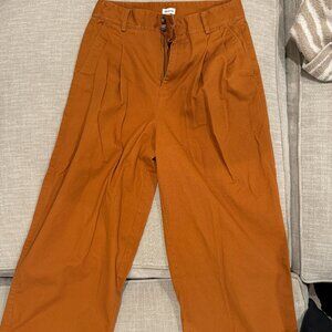 Madewell pleated wide leg pants